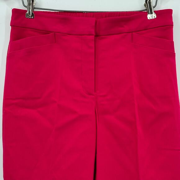Susan Graver Crop Zip Pants Trousers Dark Pink Womens Size 4 Smooth Front - Picture 2 of 10